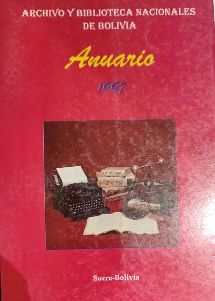 imagen del post Anuario 1997 del Archivo y Biblioteca Nacionales de Bolivia
