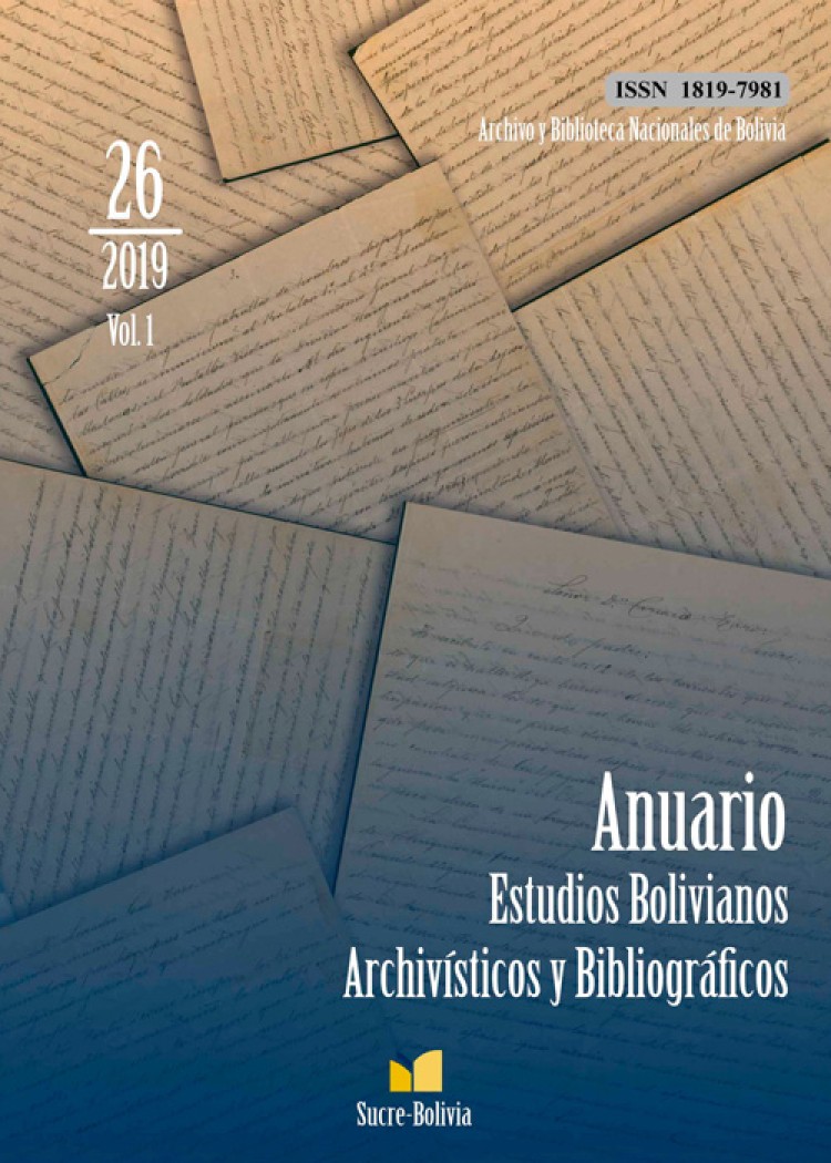 imagen del post ANUARIO DE ESTUDIOS BOLIVIANOS ARCHIVÍSTICOS Y BIBLIOGRÁFICOS 2019 VOL. 1