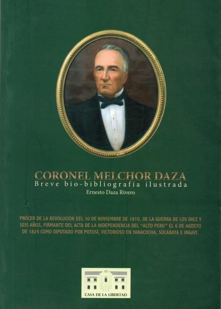 imagen del post CORONEL MELCHOR DAZA. BREVE BIO-BIBLIOGRAFÍA ILUSTRADA