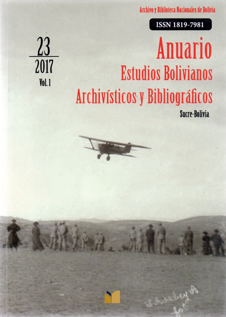 imagen del post ANUARIO ESTUDIOS BOLIVIANOS
ARCHIVÍSTICOS Y BIBLIOGRÁFICOS VOL. I