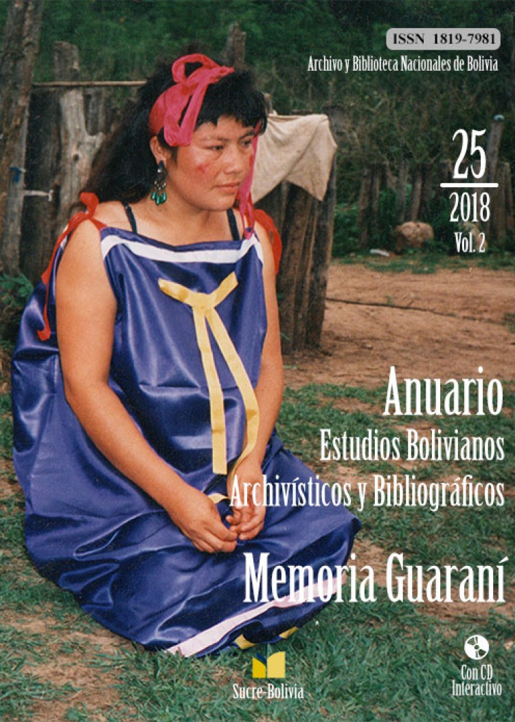 imagen del post ANUARIO DE ESTUDIOS BOLIVIANOS ARCHIVÍSTICOS Y BIBLIOGRÁFICOS 2018 VOL. 2 (MEMORIA GUARANÍ)