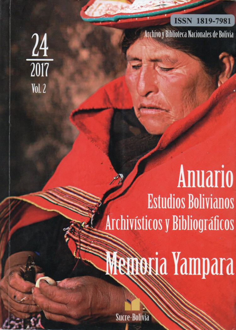 imagen del post ANUARIO DE ESTUDIOS BOLIVIANOS ARCHIVÍSTICOS Y BIBLIOGRÁFICOS 2017 VOL. 2 (MEMORIA YAMPARA)